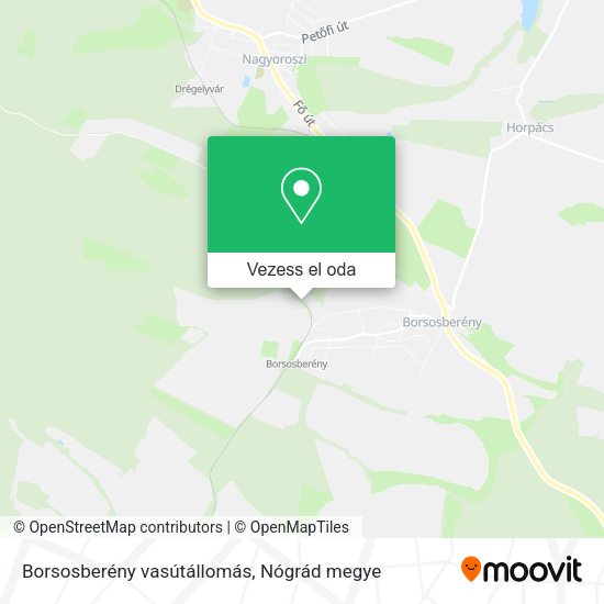 Borsosberény vasútállomás térkép
