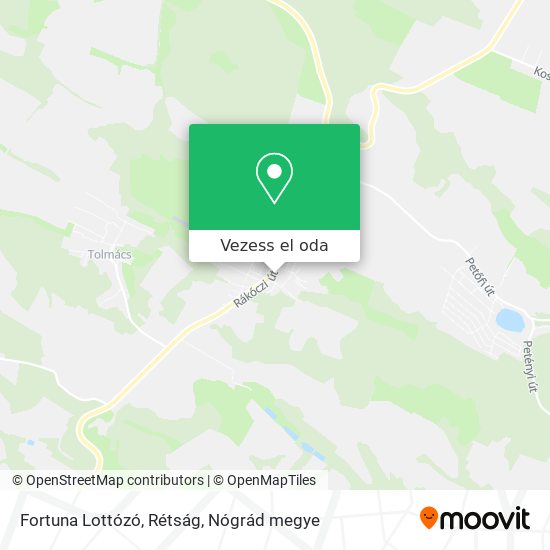 Fortuna Lottózó, Rétság térkép
