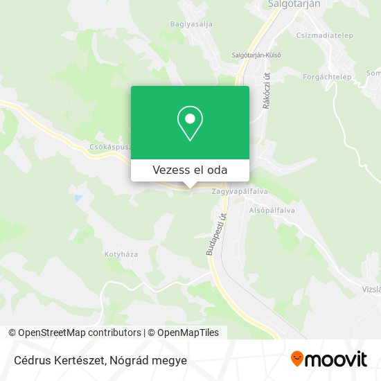 Cédrus Kertészet térkép