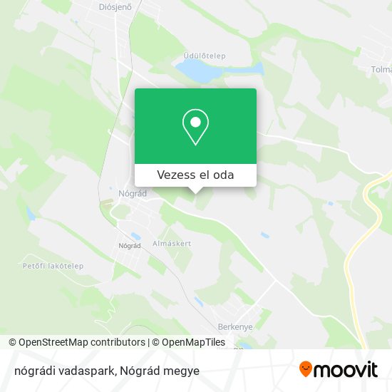 nógrádi vadaspark térkép