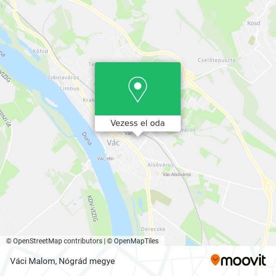 Váci Malom térkép