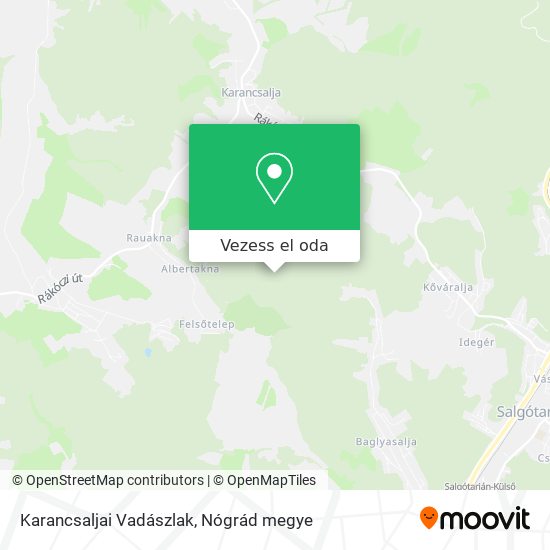 Karancsaljai Vadászlak térkép
