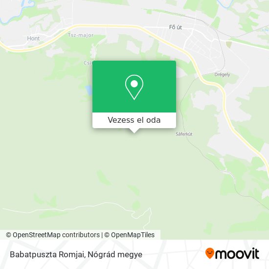 Babatpuszta Romjai térkép