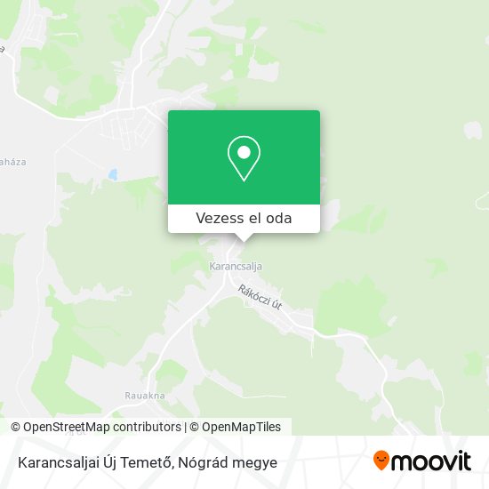 Karancsaljai Új Temető térkép