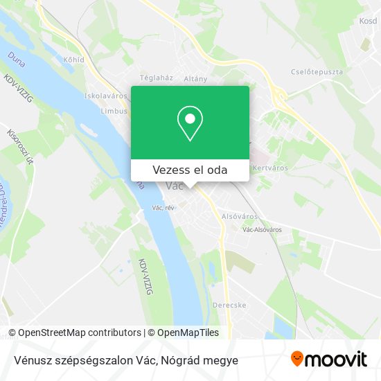 Vénusz szépségszalon Vác térkép
