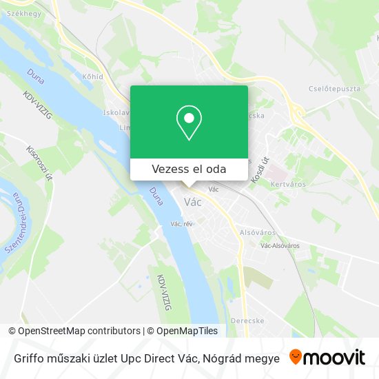 Griffo műszaki üzlet Upc Direct Vác térkép