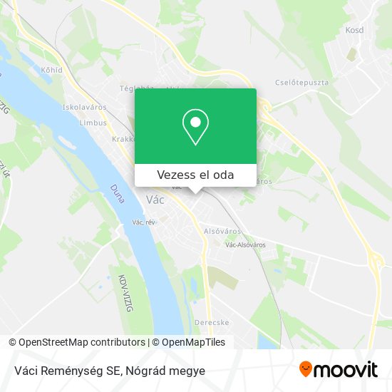 Váci Reménység SE térkép