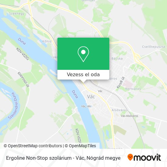 Ergoline Non-Stop szolárium - Vác térkép