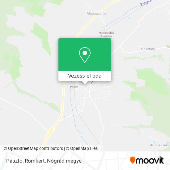 Pásztó, Romkert térkép