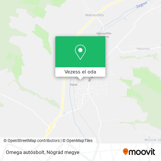 Omega autósbolt térkép