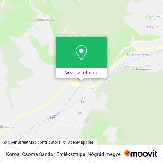 Körösi Csoma Sándor Emléksztupa térkép