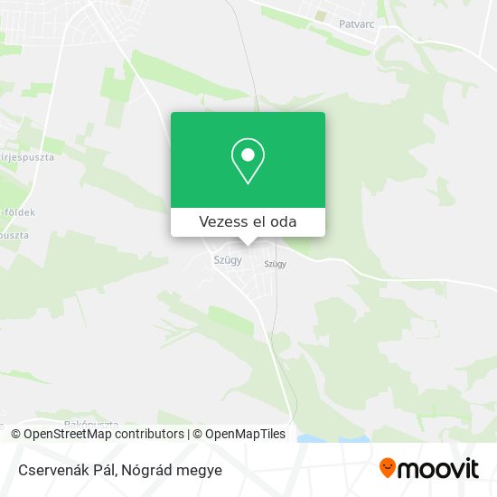 Cservenák Pál térkép