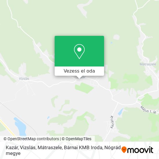 Kazár, Vizslás, Mátraszele, Bárnai KMB Iroda térkép