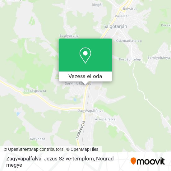 Zagyvapálfalvai Jézus Szíve-templom térkép