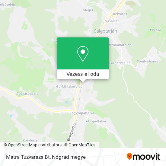 Matra Tuzvarazs Bt térkép