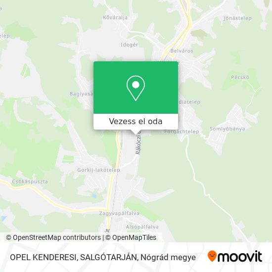OPEL KENDERESI, SALGÓTARJÁN térkép