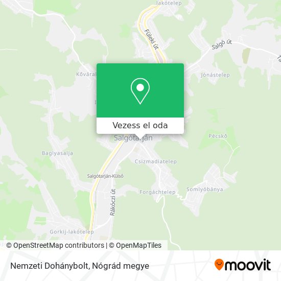 Nemzeti Dohánybolt térkép