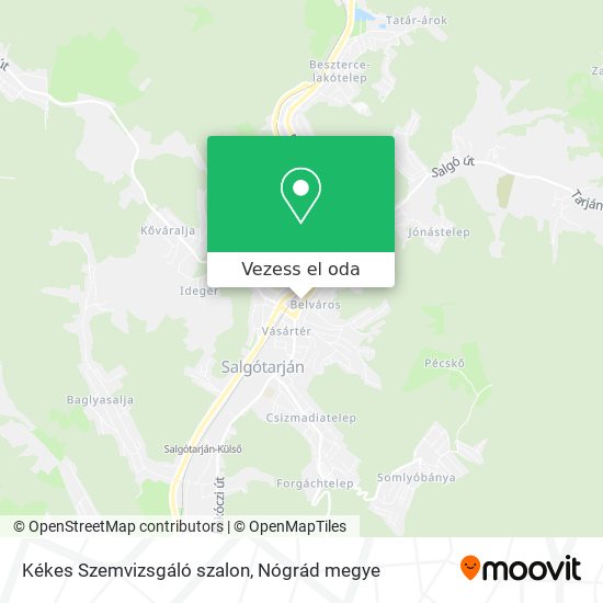 Kékes Szemvizsgáló szalon térkép