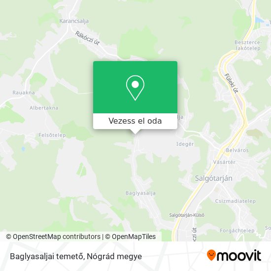 Baglyasaljai temető térkép