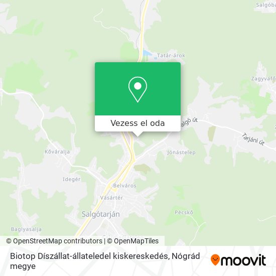 Biotop Díszállat-állateledel kiskereskedés térkép
