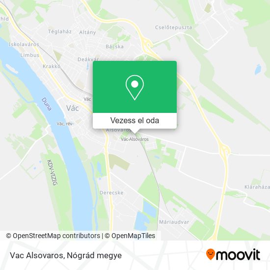 Vac Alsovaros térkép