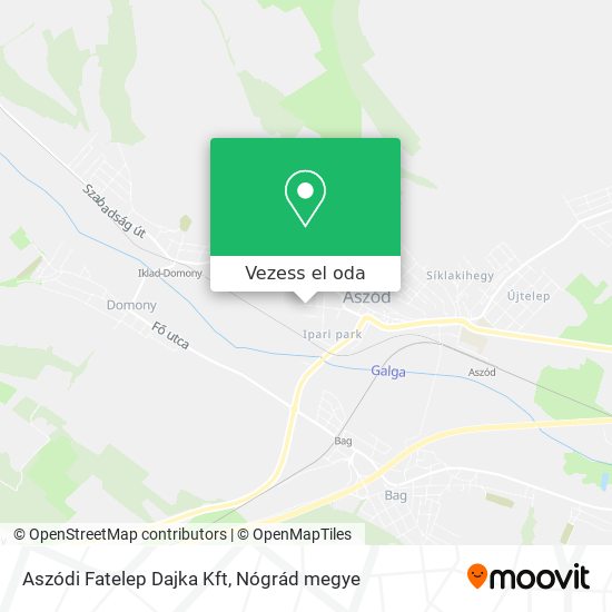 Aszódi Fatelep Dajka Kft térkép