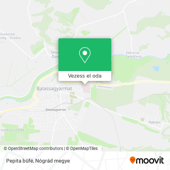 Pepita büfé térkép