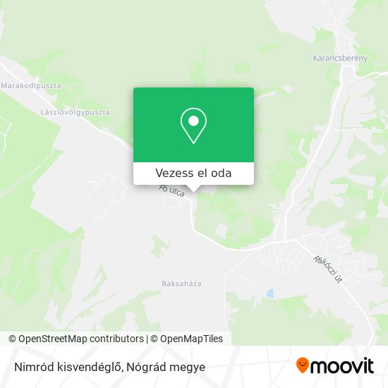 Nimród kisvendéglő térkép