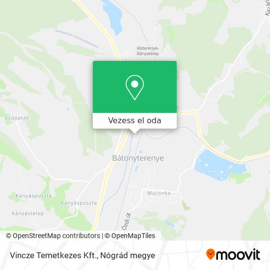Vincze Temetkezes Kft. térkép