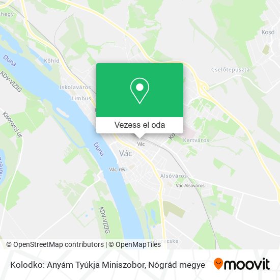 Kolodko: Anyám Tyúkja Miniszobor térkép