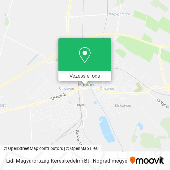 Lidl Magyarország Kereskedelmi Bt. térkép