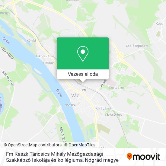 Fm Kaszk Táncsics Mihály Mezőgazdasági Szakképző Iskolája és kollégiuma térkép