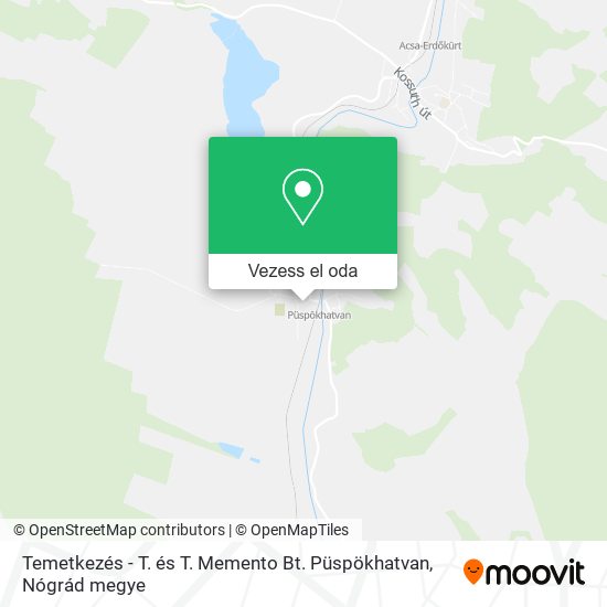 Temetkezés - T. és T. Memento Bt. Püspökhatvan térkép