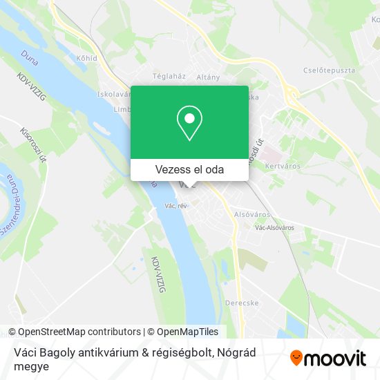 Váci Bagoly antikvárium & régiségbolt térkép