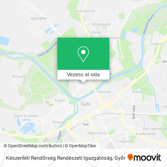 Készenléti Rendőrség Rendészeti Igazgatóság térkép