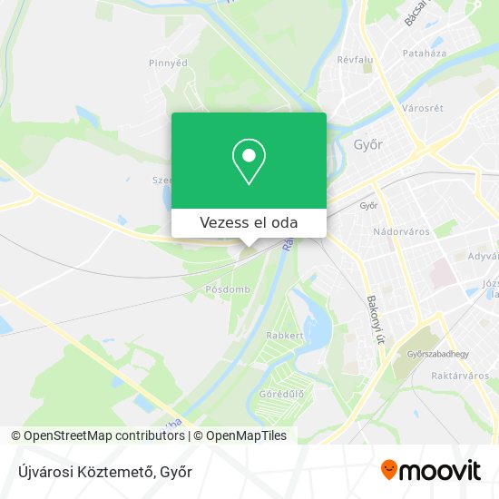 Újvárosi Köztemető térkép