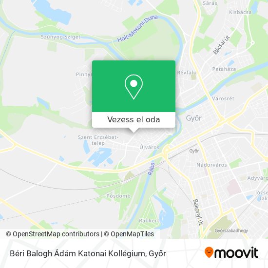 Béri Balogh Ádám Katonai Kollégium térkép