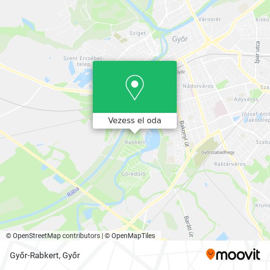 Győr-Rabkert térkép