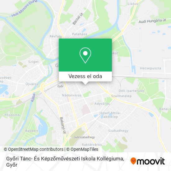 Győri Tánc- És Képzőművészeti Iskola Kollégiuma térkép