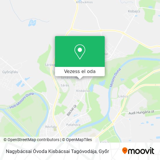 Nagybácsai Óvoda Kisbácsai Tagóvodája térkép