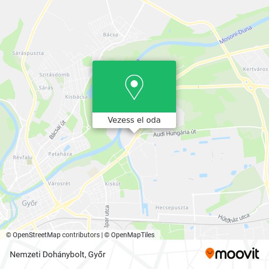 Nemzeti Dohánybolt térkép