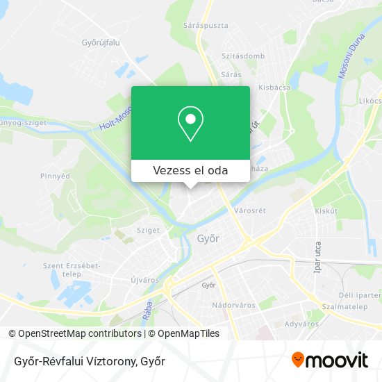 Győr-Révfalui Víztorony térkép