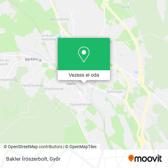 Bakler Írószerbolt térkép