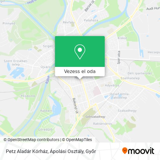 Petz Aladár Kórház, Ápolási Osztály térkép