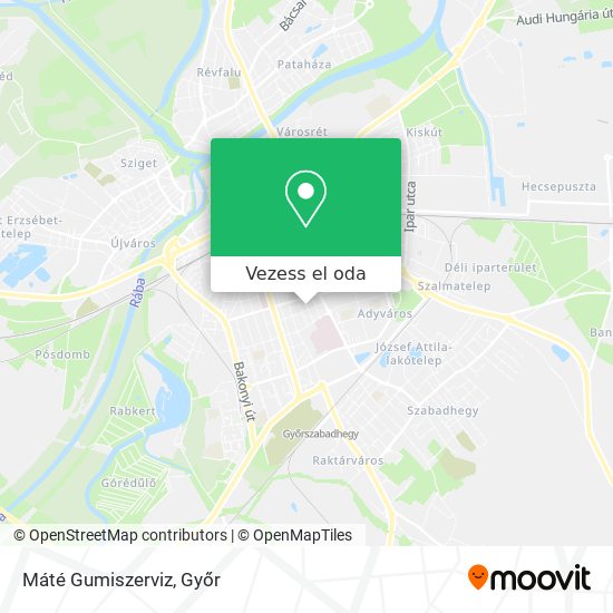 Máté Gumiszerviz térkép