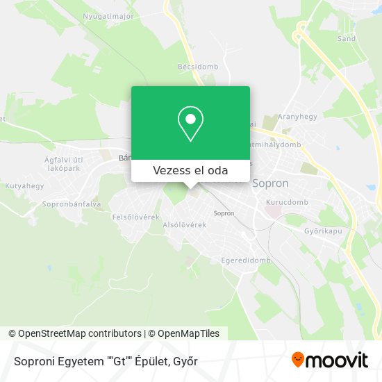 Soproni Egyetem ""Gt"" Épület térkép
