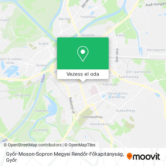 Győr-Moson-Sopron Megyei Rendőr-Főkapitányság térkép