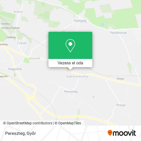 Pereszteg térkép