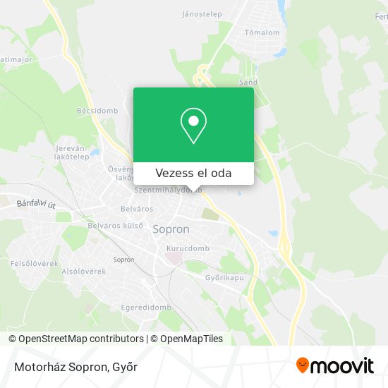 Motorház Sopron térkép