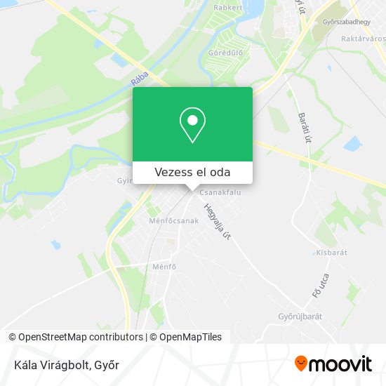 Kála Virágbolt térkép